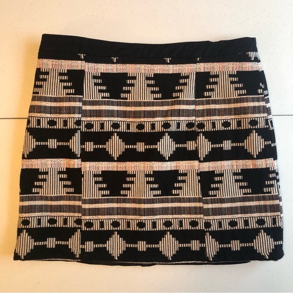 Bishop + Young Aztec Print Lined Mini Skirt Size M - Picture 2 of 6